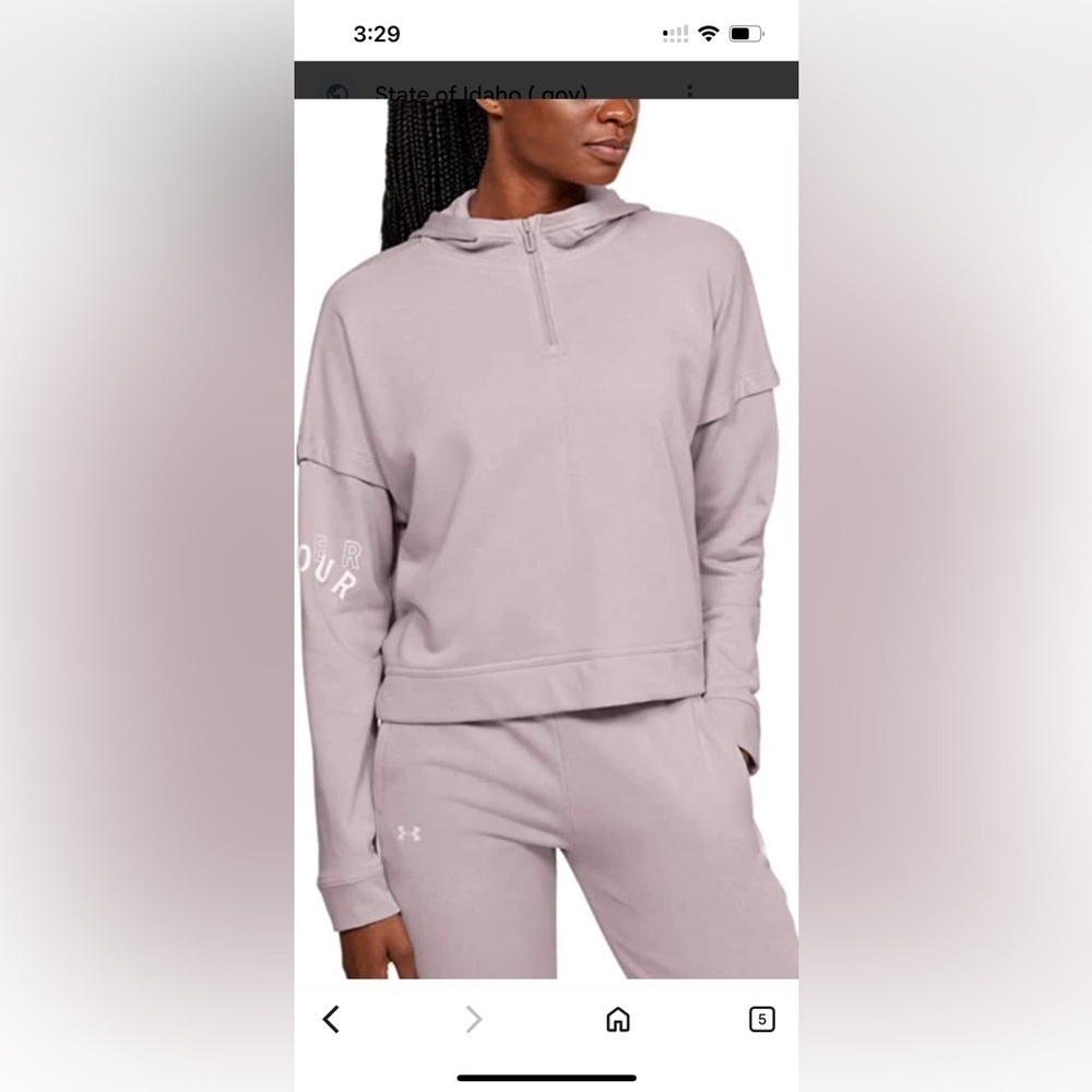 Under Armour Light Pink Zip-Up Hoodie
